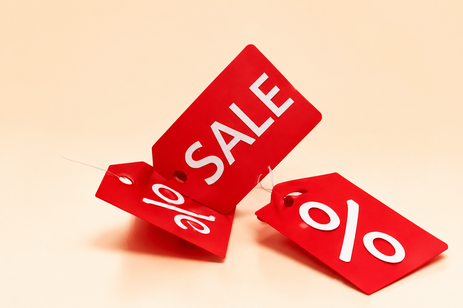 Red sale discount tags