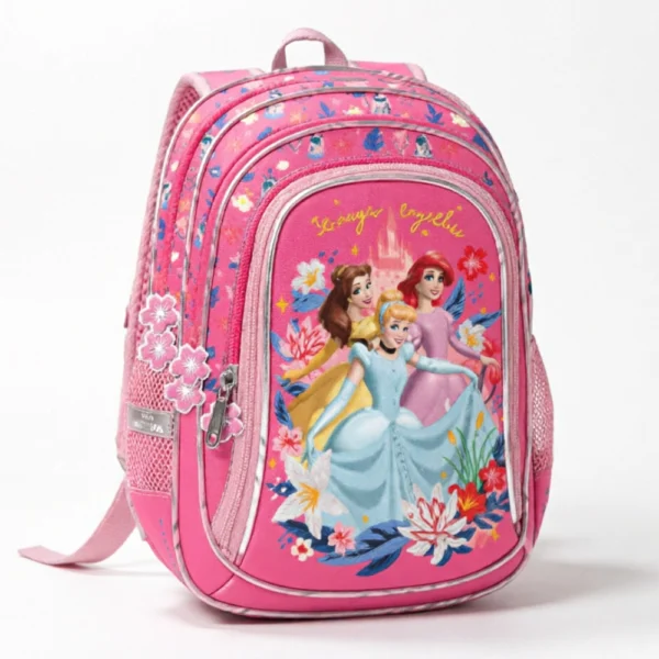 Disney Princesses 16" Backpack With 3 Compartments & 2 Side Pockets