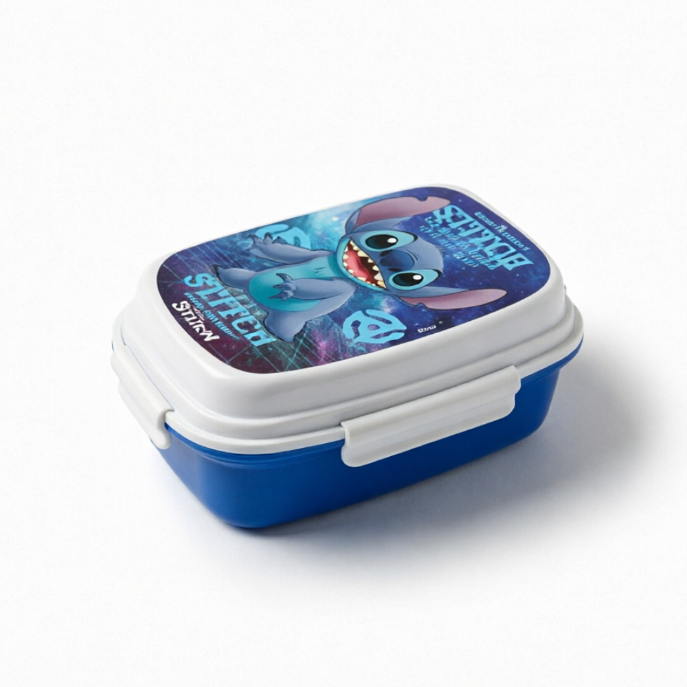 Disney Stitch Lunch Box With 4 Clip Closures & 4 Trays - الصورة 1