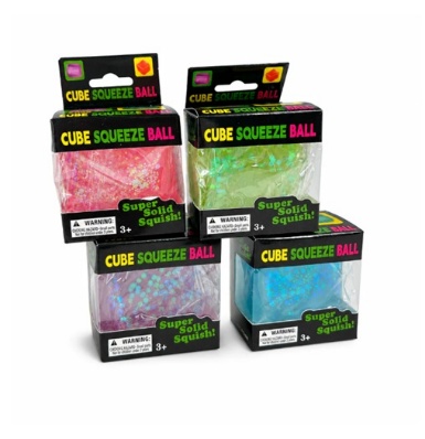 Cube Squeeze Glitter Cube