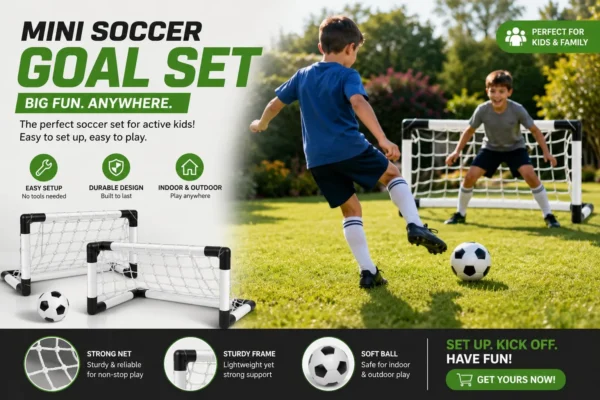 Air Soccer Goal Set 4 X Aa Batteries (Not Included Battery) (Box Size Changed 46.8X25X8.5Cm)
