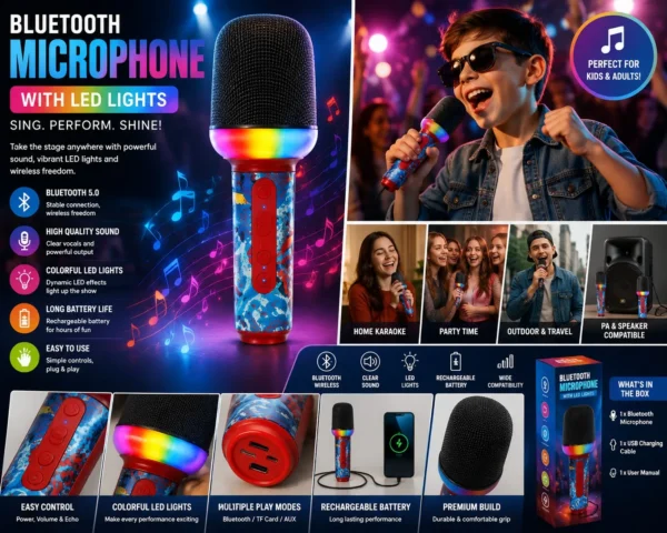 Volkano Disney - Bluetooth Microphone With Led - Spiderman