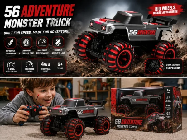 2.4G 1: :12 four passes Bigfoot with lights